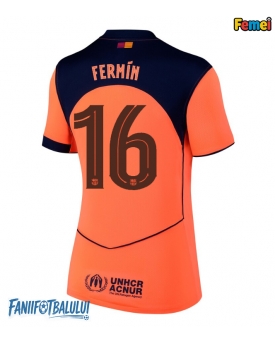 Barcelona Fermin Lopez #16 Tricou Fotbal Replică 2025-26 Femei Treilea